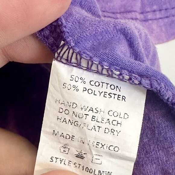 NWT Nordstrom Somewhere West Women's Purple Distressed Short Sleeve - L - Picture 5 of 7